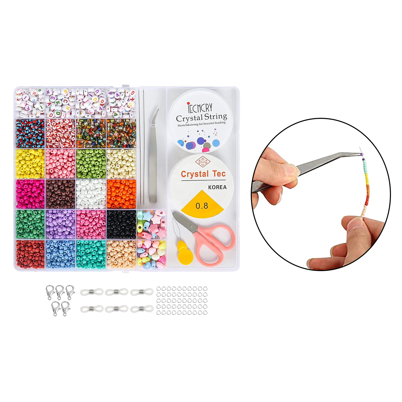 6100Pcs Jewelry Making Kit Round Flat Beads Craft Set!Spacer Beads for Bracelets Necklace Jump Rings
6100Pcs Jewelry Making Kit Round Flat Beads Craft Set!Spacer Beads for Bracelets Necklace Jump Rings