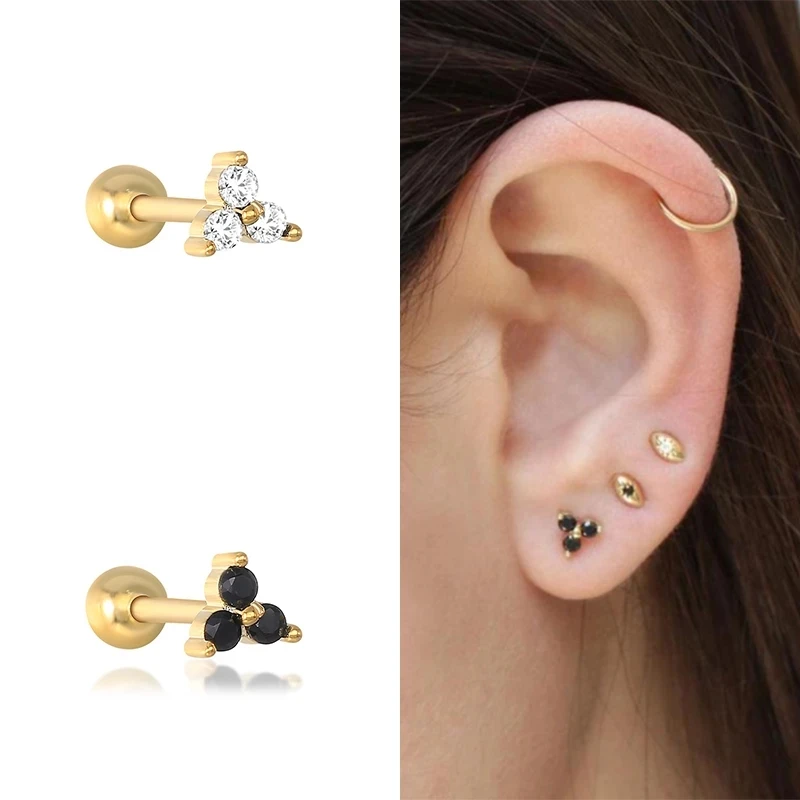 GS 925 Sterling Silver Black CZ Crystal Series Stud Earrings For Women Star Moon Heart Flower Shape Ear Studs Party Jewelry
GS 925 Sterling Silver Black CZ Crystal Series Stud Earrings For Women Star Moon Heart Flower Shape Ear Studs Party Jewelry