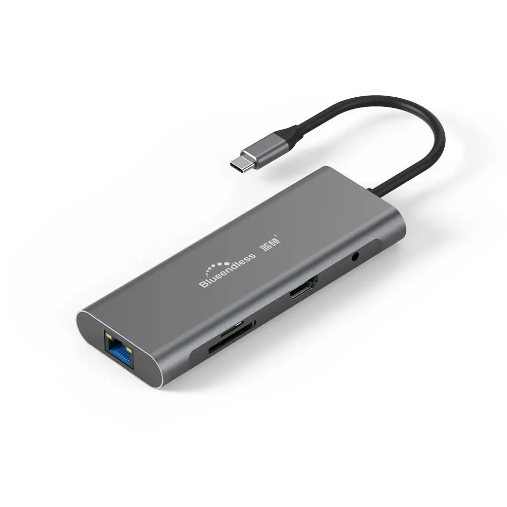Портативная док-станция 9 в 1 Type-C 4K, мультиконцентратор HDMI, совместимый с RJ45, VGA, USB 3,0, аудиоадаптер для Macbook Pro, высокое качество
Портативная док-станция 9 в 1 Type-C 4K, мультиконцентратор HDMI, совместимый с RJ45, VGA, USB 3,0, аудиоадаптер для Macbook Pro, высокое качество