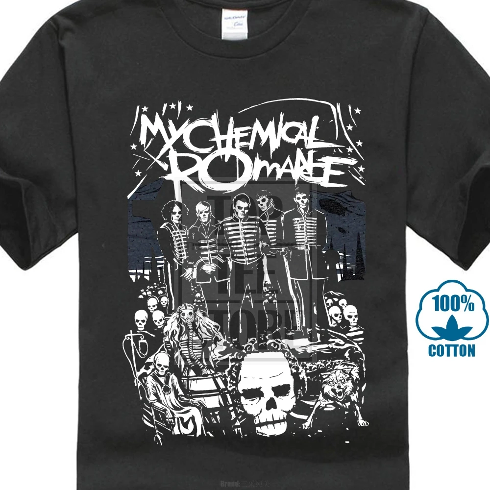 Новинка 2018 футболка с надписью My Chemical Romance черная парадная логотипом Dead