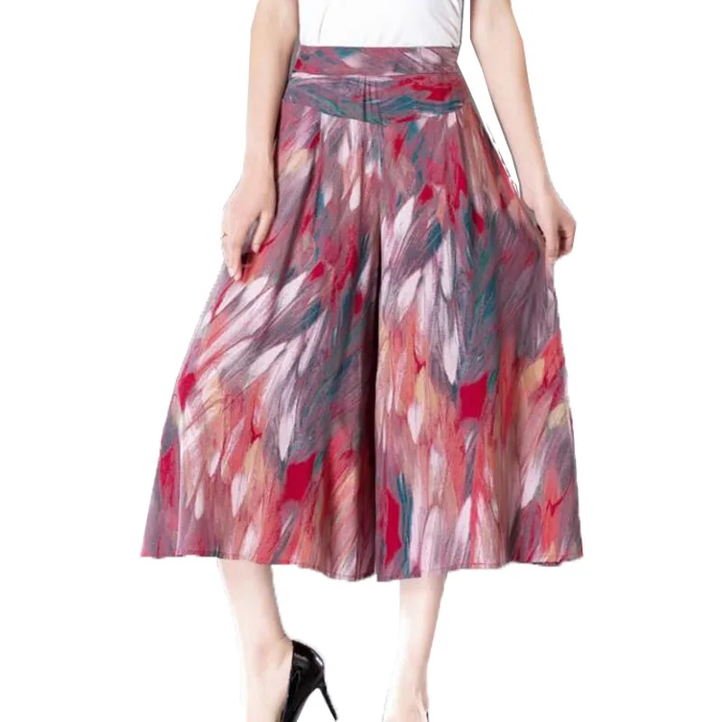 Women Summer Wide-Leg Pants Casual High-Waisted Culottes Middle-Aged Elderly Mom Pants Large Size loose Bohemian Style Pants Ski
Women Summer Wide-Leg Pants Casual High-Waisted Culottes Middle-Aged Elderly Mom Pants Large Size loose Bohemian Style Pants Ski