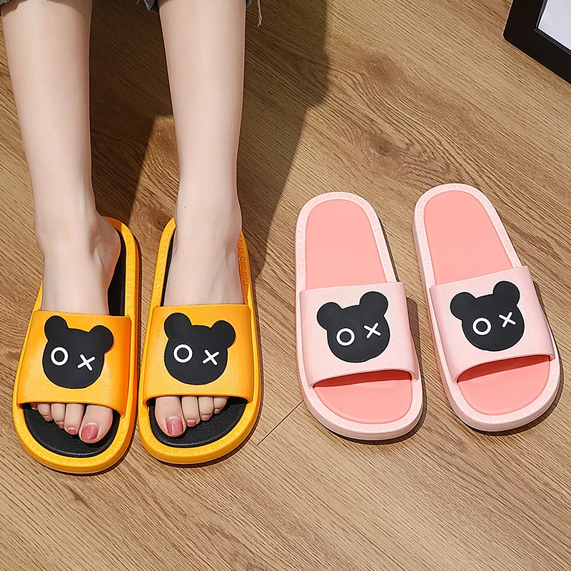 Summer Slippers Shoes Women Cartoon Bear Graffiti Open Toe Low Platform Flip Flops for Couple Men house indoor Flat Beach slides
Summer Slippers Shoes Women Cartoon Bear Graffiti Open Toe Low Platform Flip Flops for Couple Men house indoor Flat Beach slides