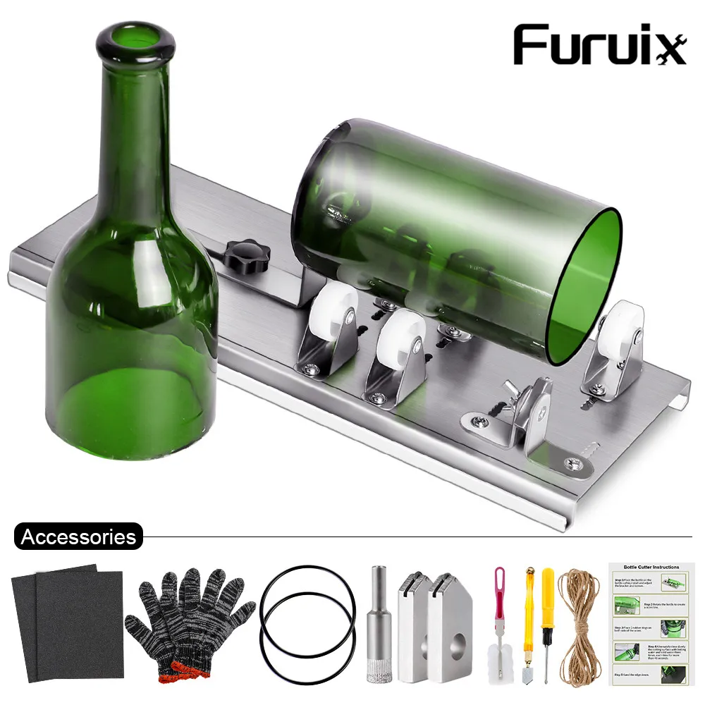 10PCs Glass Bottle Cutter DIY Machine For Cutting Wine Beer Whiskey Alcohol Champagne Craft Gloves Glasses Accessories Tool Kit
10PCs Glass Bottle Cutter DIY Machine For Cutting Wine Beer Whiskey Alcohol Champagne Craft Gloves Glasses Accessories Tool Kit