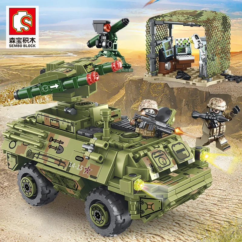616Pcs 105656 Military Red Arrow Missile Car Armored Chariot Assembly Model Boy Assembled Building Block Toy Gifts 
616Pcs 105656 Military Red Arrow Missile Car Armored Chariot Assembly Model Boy Assembled Building Block Toy Gifts