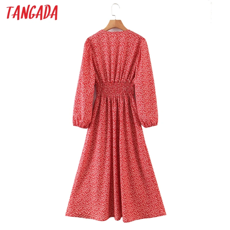 Tangada 2021 Fashion Women Red Floral Print Shirt Dress Strethy Vintage Long Sleeve Ladies Midi Dress SL08
Tangada 2021 Fashion Women Red Floral Print Shirt Dress Strethy Vintage Long Sleeve Ladies Midi Dress SL08