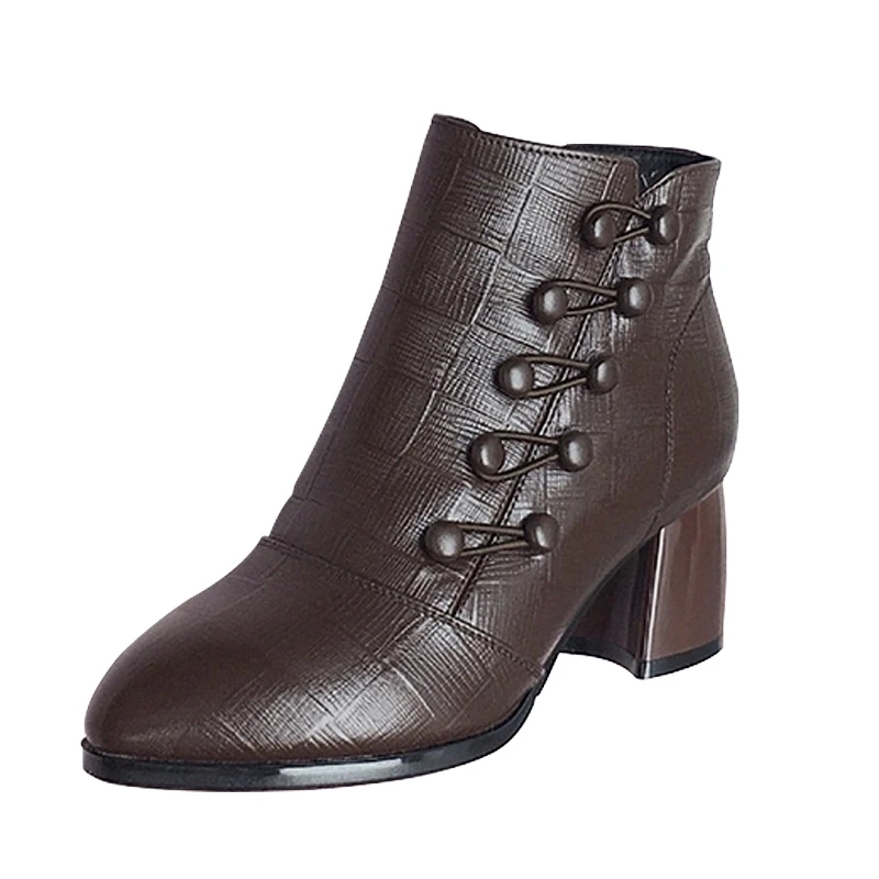 Leather Short Booties Females Autumn Winter Plush Warm Boots Ladies Thick platfrom Fashion Middle Heel Womens Botas
Leather Short Booties Females Autumn Winter Plush Warm Boots Ladies Thick platfrom Fashion Middle Heel Womens Botas