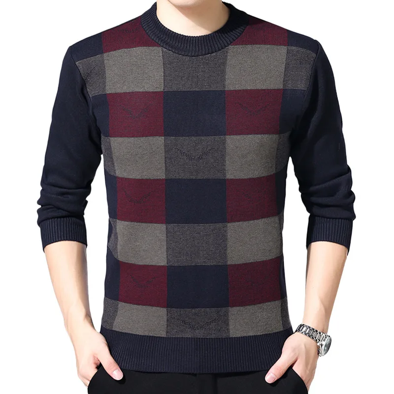 Casual Fashion 2021 Autumn Winter Men's Sweater Wool Splice Slim Fit Knitwear Man Sweaters Pullovers Men Plaid Cashmere Tops
Casual Fashion 2021 Autumn Winter Men's Sweater Wool Splice Slim Fit Knitwear Man Sweaters Pullovers Men Plaid Cashmere Tops