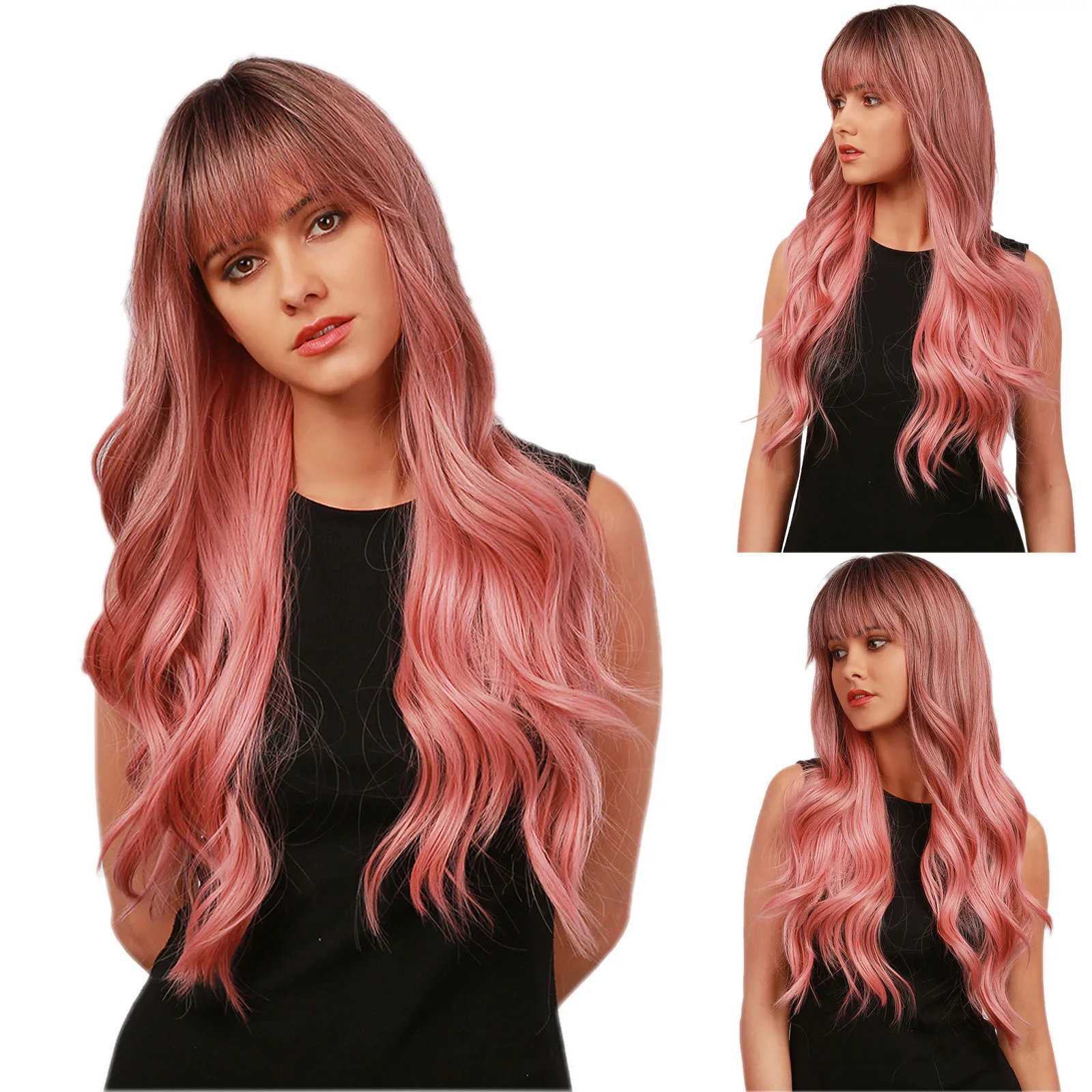 Ombre Pink Long Synthetic Natural Wave Ombre Hair Wigs Heat Resistant Hair Wigs For Black Women Long Party Wigs With Band#g30
Ombre Pink Long Synthetic Natural Wave Ombre Hair Wigs Heat Resistant Hair Wigs For Black Women Long Party Wigs With Band#g30