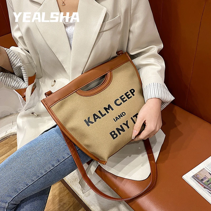2021 Luxury New Fashion Canvas Handbag Shoulder Bag Color Matching R Letter Casual Messenger Tote Bags For Women
2021 Luxury New Fashion Canvas Handbag Shoulder Bag Color Matching R Letter Casual Messenger Tote Bags For Women