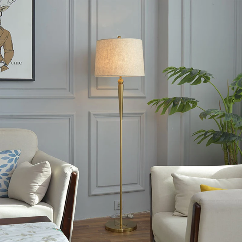 With pull switch and button foot switch fabric floor lamp LED E27 standing light lamp American modern golden fabric floor light
With pull switch and button foot switch fabric floor lamp LED E27 standing light lamp American modern golden fabric floor light