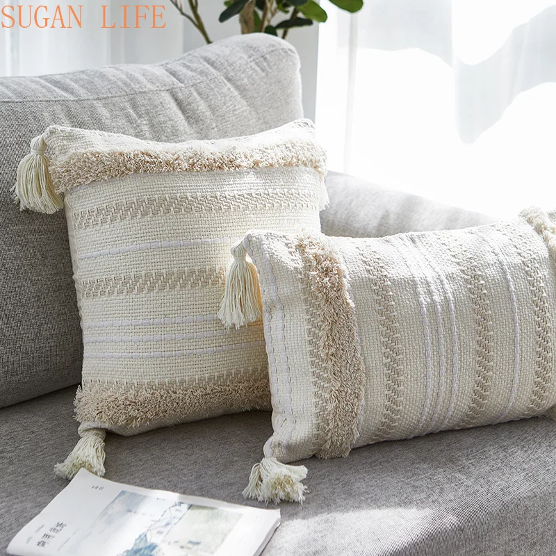 Home Decor Boho Pillowcase Sofa Cushion Cover Square Decor Pillows Bedroom Living Room Woven Modern Large Tassel Pillow Cover
Home Decor Boho Pillowcase Sofa Cushion Cover Square Decor Pillows Bedroom Living Room Woven Modern Large Tassel Pillow Cover