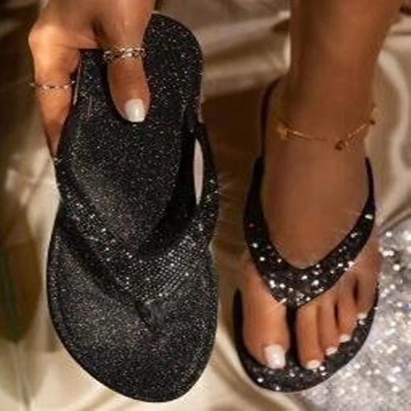 Women's Round Toe Flat Sandals 2021 Summer New Style Rhinestone Flip-flops Casual Shoes Open Toe Lightweight Outdoor Beach Shoes
Women's Round Toe Flat Sandals 2021 Summer New Style Rhinestone Flip-flops Casual Shoes Open Toe Lightweight Outdoor Beach Shoes