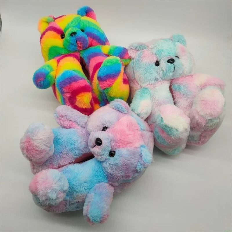 Hot Winter Ladies Cartoon Cute Teddy Bear Slippers Women Indoor Non-Slip Home Cotton Slides Female Plush Fluffy Warm House Shoes
Hot Winter Ladies Cartoon Cute Teddy Bear Slippers Women Indoor Non-Slip Home Cotton Slides Female Plush Fluffy Warm House Shoes