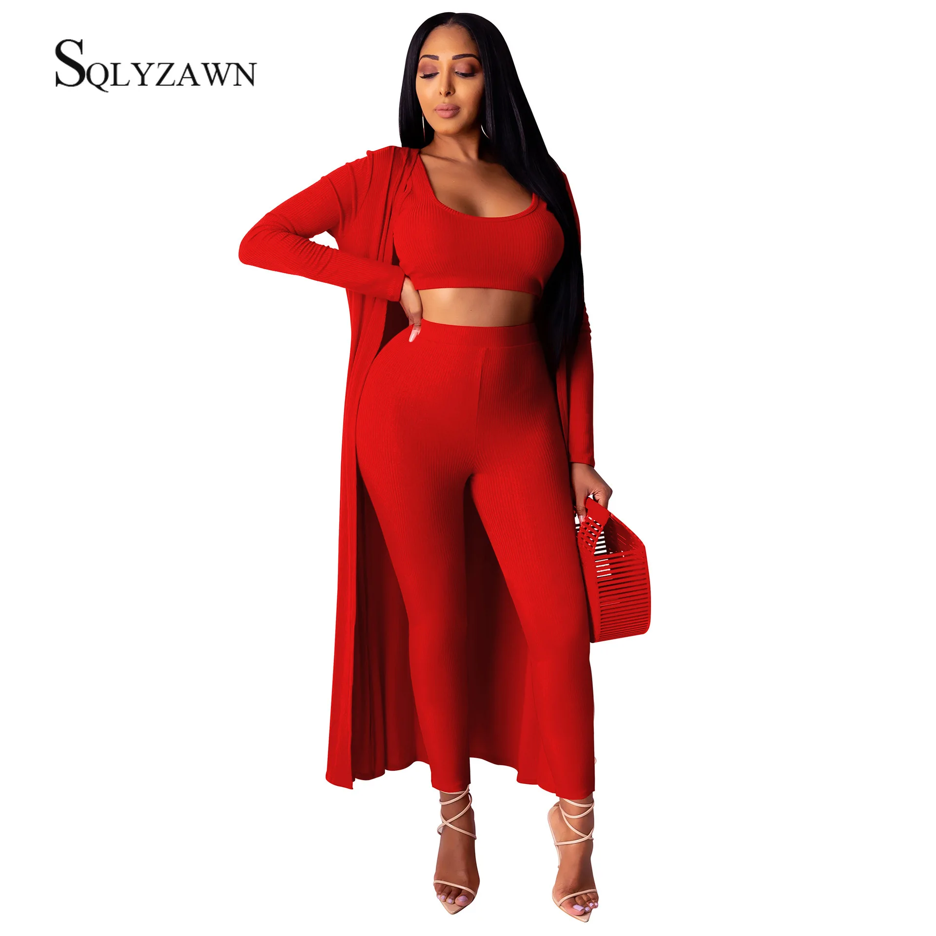 Autum Jacket Three Piece Suit for Women Clothes Tracksuit Casual Long Sleeve Coat + Crop Top+ Pencil Pants 3 Piece Set Outfits
Autum Jacket Three Piece Suit for Women Clothes Tracksuit Casual Long Sleeve Coat + Crop Top+ Pencil Pants 3 Piece Set Outfits
