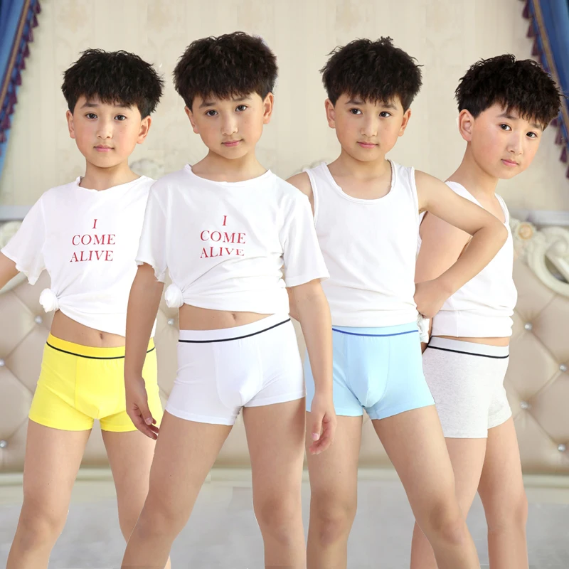 4Pcs/pack Boys Underwear Kids Cotton Solid Color Big Boys Boxers Teenage White Underpants Soft Underwear Children 6 10 14 16Yrs
4Pcs/pack Boys Underwear Kids Cotton Solid Color Big Boys Boxers Teenage White Underpants Soft Underwear Children 6 10 14 16Yrs