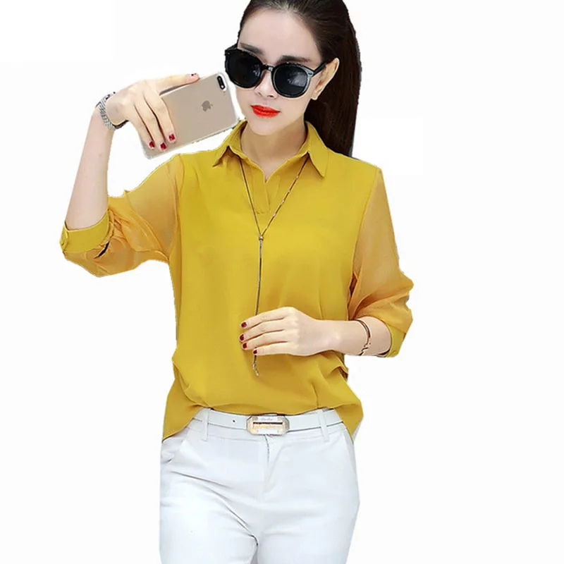 M-3XL Plus Size Women Spring Summer Style Chiffon Blouses Shirts Casual Turn-down Collar White Red Blusas Tops Feminina
M-3XL Plus Size Women Spring Summer Style Chiffon Blouses Shirts Casual Turn-down Collar White Red Blusas Tops Feminina