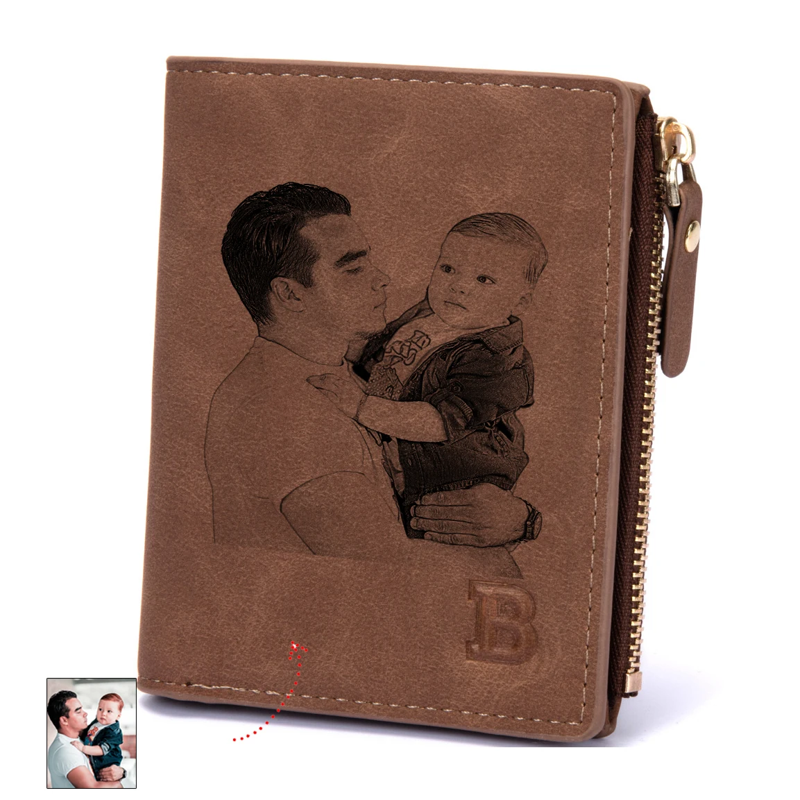 Father's Day Gift fom Daughter Men Engraved Photo Soft Leather Wallet Personalized Gifts for Dad Him Men Birthday Anniversary
Father's Day Gift fom Daughter Men Engraved Photo Soft Leather Wallet Personalized Gifts for Dad Him Men Birthday Anniversary