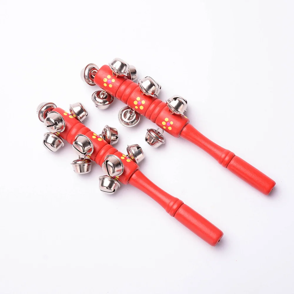 4pcs Wooden Handle Rattles Toys Handbells Prelearning Toys Hand Shaking Bell for Infants Toddlers (Random
4pcs Wooden Handle Rattles Toys Handbells Prelearning Toys Hand Shaking Bell for Infants Toddlers (Random