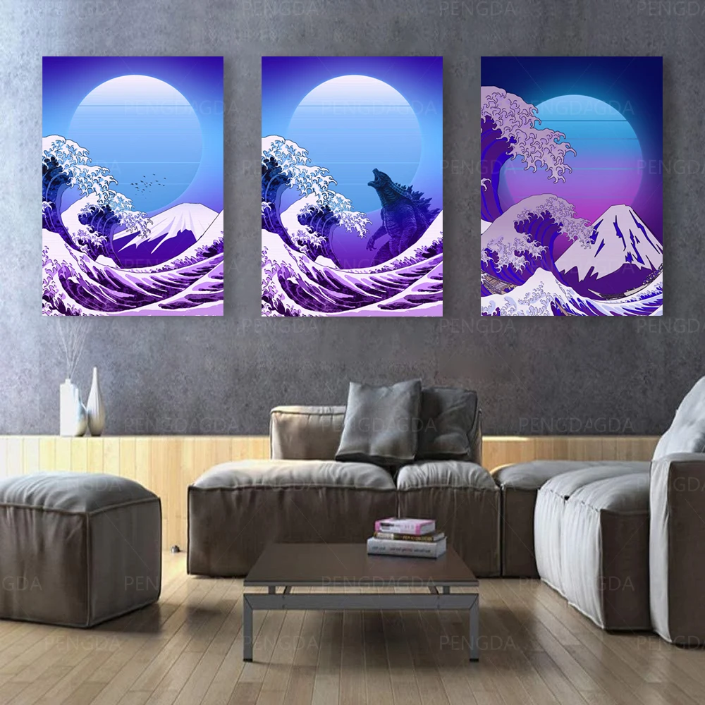 Home Decoration Hd Print Pictures Wall Artwork Modular Kanagawa Fuji Synthwave Poster Canvas Painting For Living Room Framework
Home Decoration Hd Print Pictures Wall Artwork Modular Kanagawa Fuji Synthwave Poster Canvas Painting For Living Room Framework