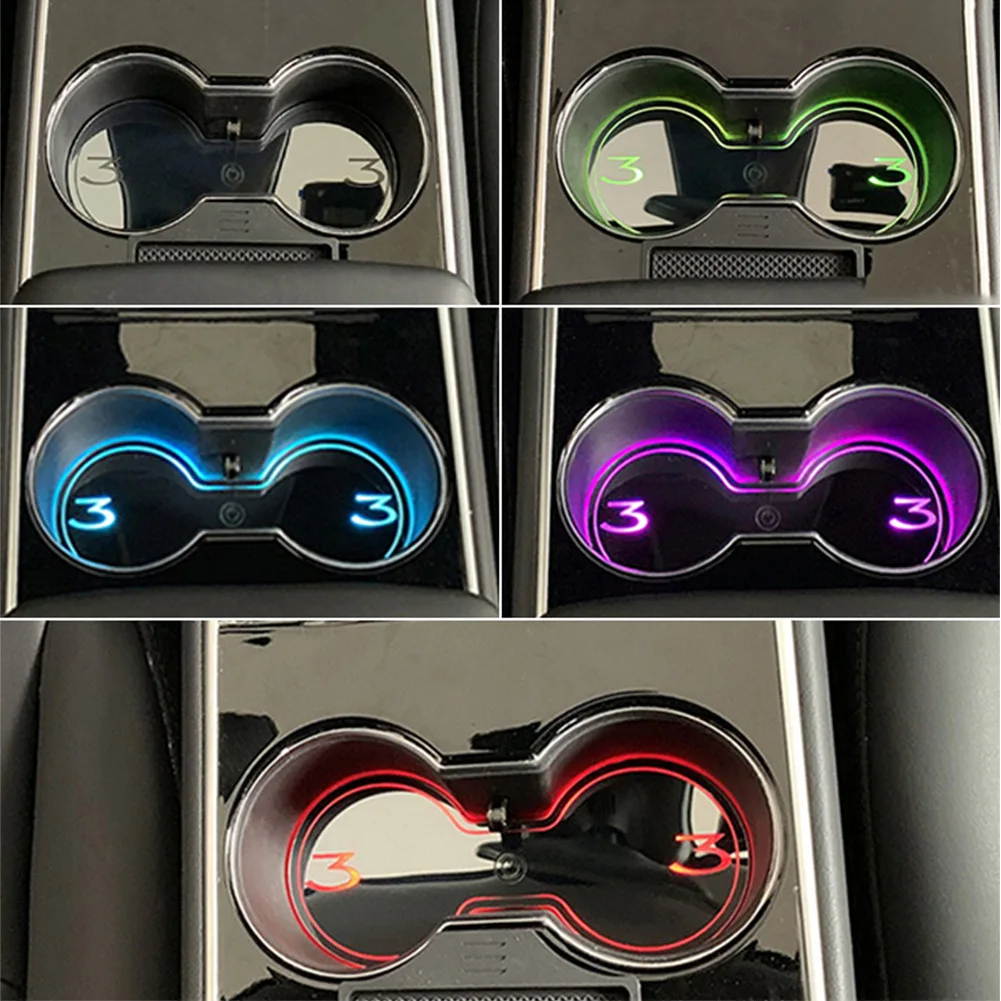 LED Car Cup Holder Pad Luminous Coaster USB Rechargeable Colorful Car Atmosphere Light Car Interior Decoration for Tesla Model 3
LED Car Cup Holder Pad Luminous Coaster USB Rechargeable Colorful Car Atmosphere Light Car Interior Decoration for Tesla Model 3