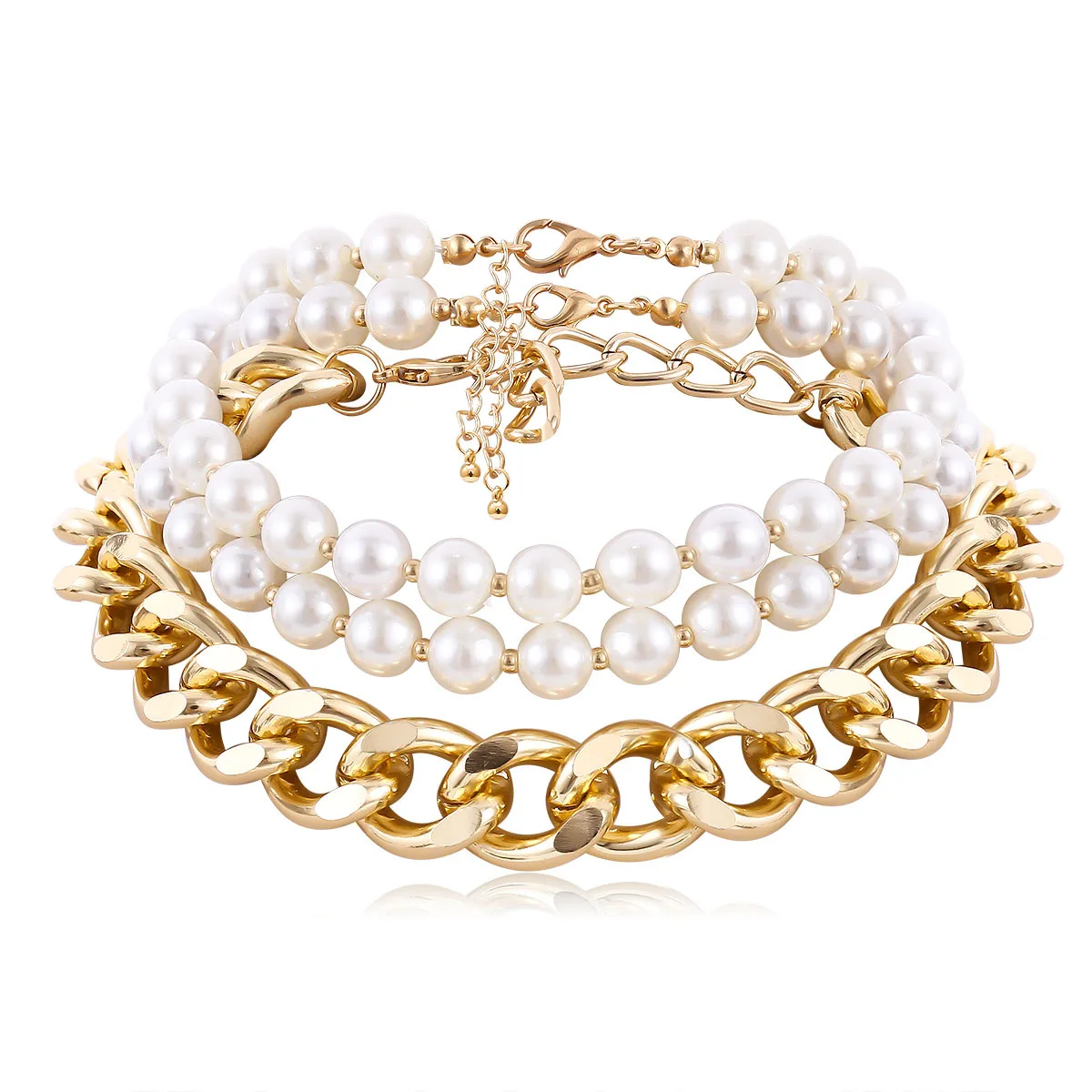 XR Ornament Fashion Exaggerated Imitation Pearl Multistory Necklace Simple Chain Hot Selling Necklace Women
XR Ornament Fashion Exaggerated Imitation Pearl Multistory Necklace Simple Chain Hot Selling Necklace Women