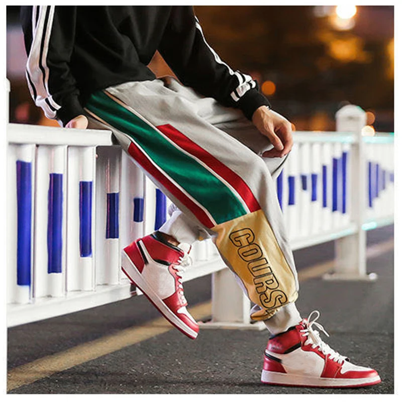 New spring men's and women's nine-point sports casual pants loose-fitting casual couple straight-leg pants 
New spring men's and women's nine-point sports casual pants loose-fitting casual couple straight-leg pants