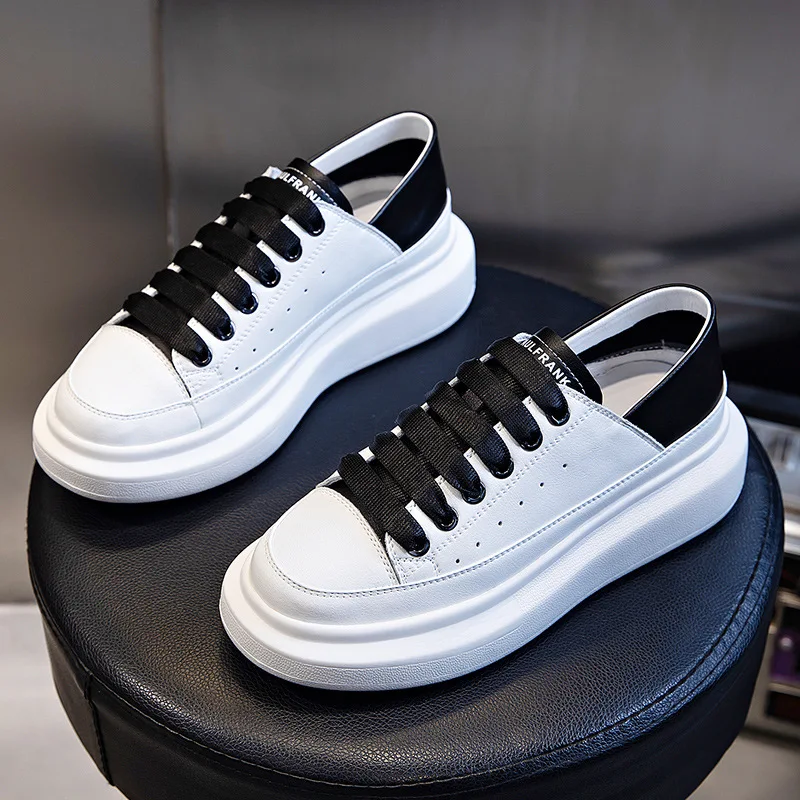 Womens sneakers Genuine Leather Small white shoe female two wear recreational sports thick sole heighten runs single shoe
Womens sneakers Genuine Leather Small white shoe female two wear recreational sports thick sole heighten runs single shoe