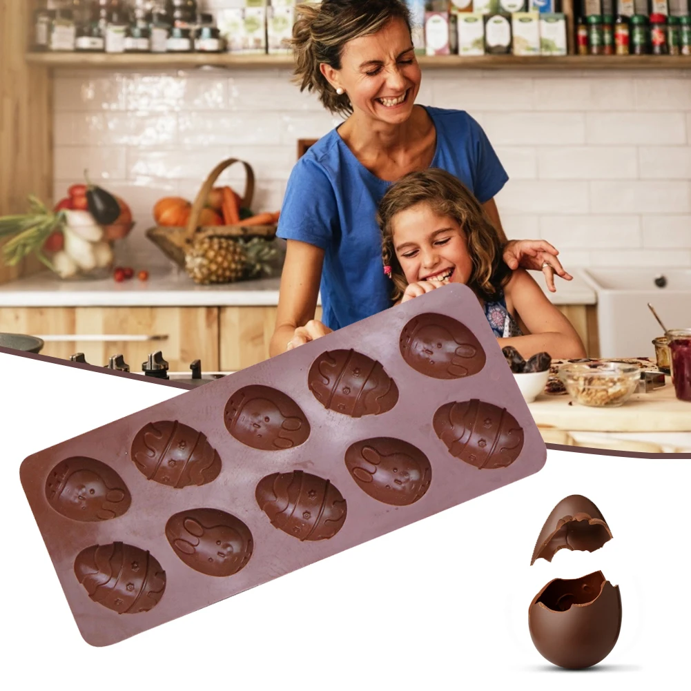 10 Eggs Shaped Easter Eggs Silicone Baking Mold Pastry Chocolate Mold Pudding Ice Tray Mould Easter DIY Soap Mold Crafts Gifts
10 Eggs Shaped Easter Eggs Silicone Baking Mold Pastry Chocolate Mold Pudding Ice Tray Mould Easter DIY Soap Mold Crafts Gifts