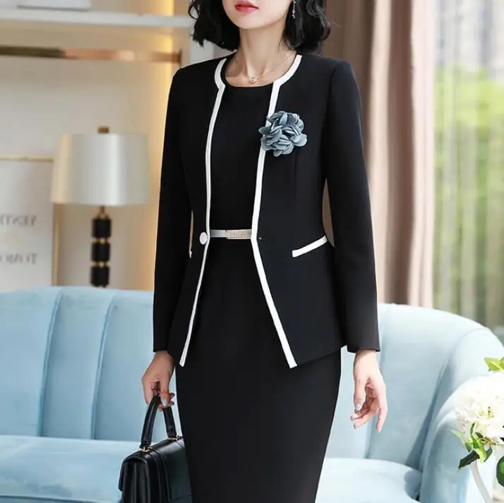 Suits Office Ladies Wear Work Formal Business Two Piece Set Plus Size Elegant Long Sleeve Blazer Sleeveless Dress Women
Suits Office Ladies Wear Work Formal Business Two Piece Set Plus Size Elegant Long Sleeve Blazer Sleeveless Dress Women