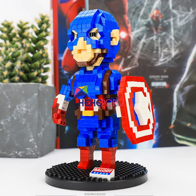 400+pcs Diamond Building Block Captain Hero Model Build-bricks Figures Assembly for Kids Gift Leisure Educational Toy
400+pcs Diamond Building Block Captain Hero Model Build-bricks Figures Assembly for Kids Gift Leisure Educational Toy