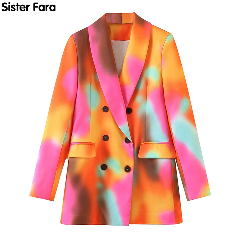 Sister Fara Fashion Print Blazers Women's Jackets Spring 2021 Double Breasted Notched Casual Loose Blazer Women Autumn Blazer
Sister Fara Fashion Print Blazers Women's Jackets Spring 2021 Double Breasted Notched Casual Loose Blazer Women Autumn Blazer