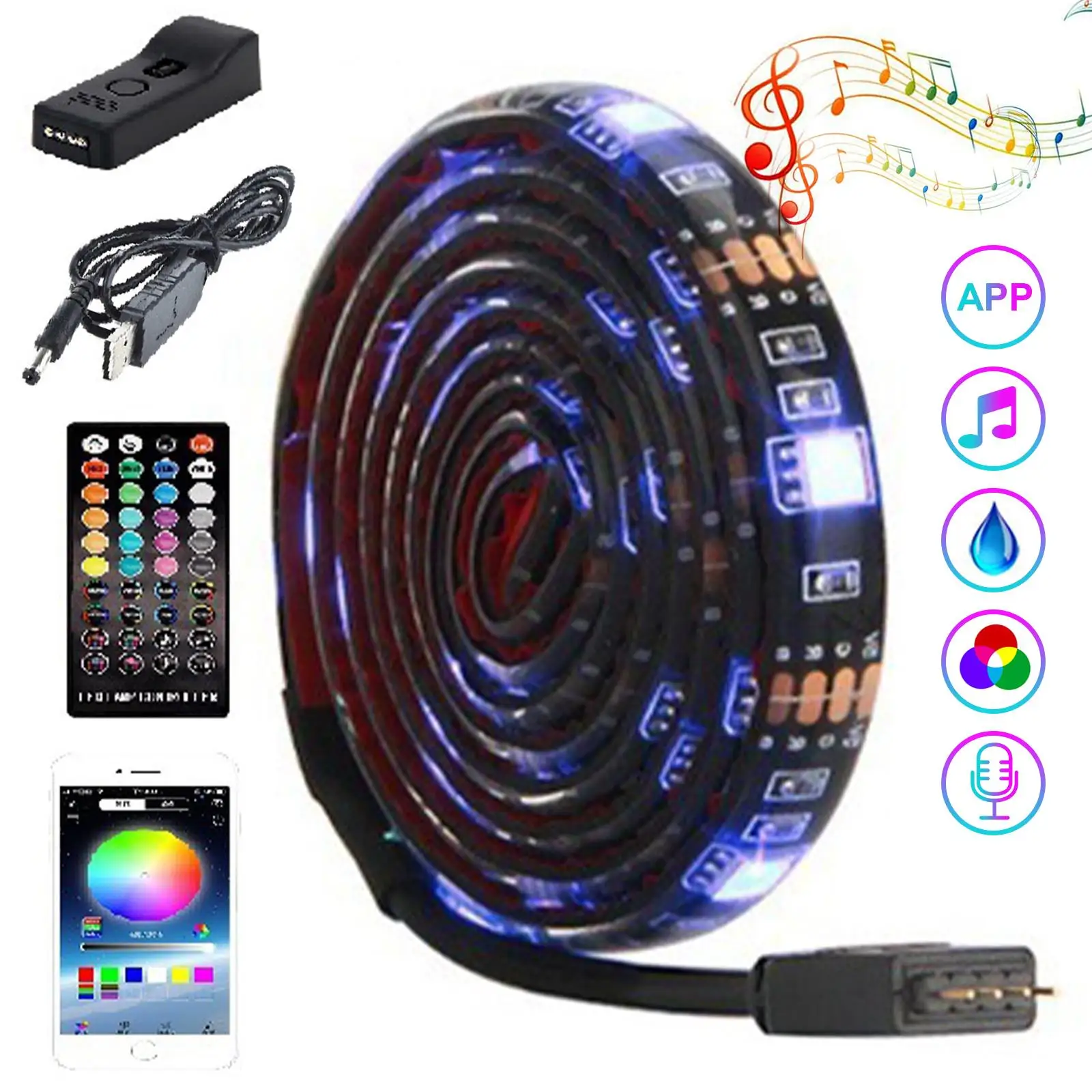 LED Strip Lights Epoxy Party Bluetooth APP Lighting Kit Colorful TV RGB Light Waterproof Black Bar IP65 Bedrooms
LED Strip Lights Epoxy Party Bluetooth APP Lighting Kit Colorful TV RGB Light Waterproof Black Bar IP65 Bedrooms