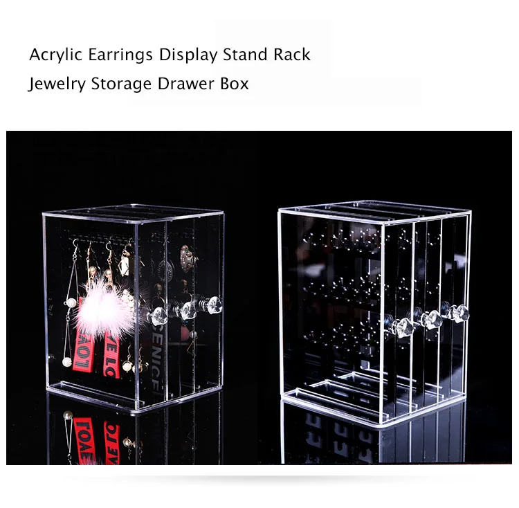 Plastic Jewelry Organizer Dust-proof Earrings Holder Jewelry Storage Drawer Box Necklace Display Stand Jewelry Storage Rack Ring 
Plastic Jewelry Organizer Dust-proof Earrings Holder Jewelry Storage Drawer Box Necklace Display Stand Jewelry Storage Rack Ring