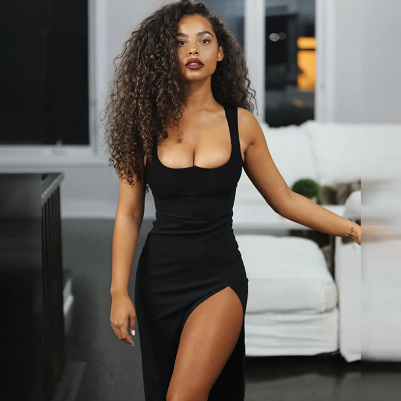 Sexy Spaghetti Strap Cut Out Backless Maxi Corset Dress Women Bodycon Sleeveless Summer Holiday Long Split Night Club Dresses
Sexy Spaghetti Strap Cut Out Backless Maxi Corset Dress Women Bodycon Sleeveless Summer Holiday Long Split Night Club Dresses