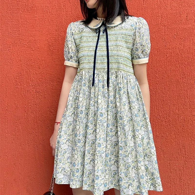 Female Summer Slim Print Hit Color Spliced Bow Mini Dress Woman Designed Fashion Vintage Dresses Ladies Brand Cotton Dress ML218
Female Summer Slim Print Hit Color Spliced Bow Mini Dress Woman Designed Fashion Vintage Dresses Ladies Brand Cotton Dress ML218