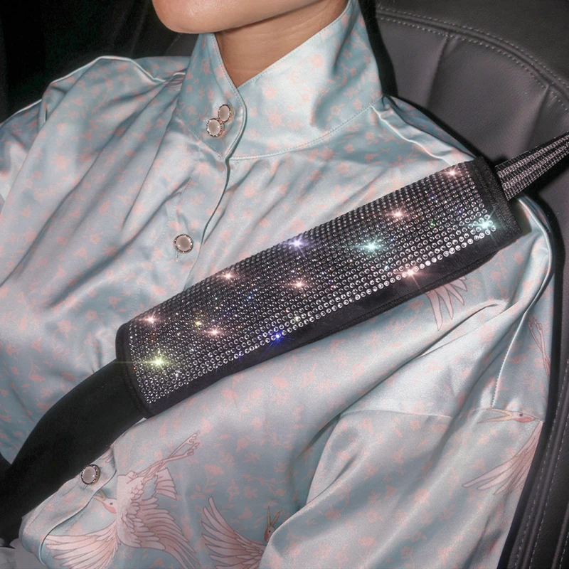 1 шт. розовый ремня автокресла высокого качества плечевыми накладками Bling Стразы