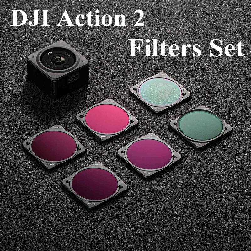 Набор фильтров для DJI Action 2 UV CPL ND8 ND16 ND32 ND64 Набор фильтров для объектива запасные части для спортивной камеры аксессуары
Набор фильтров для DJI Action 2 UV CPL ND8 ND16 ND32 ND64 Набор фильтров для объектива запасные части для спортивной камеры аксессуары