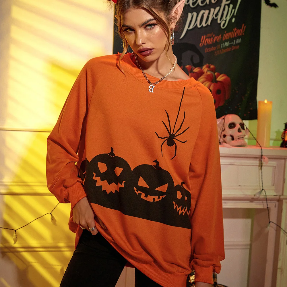 Fancy Pumpkin Halloween Women Long Sleeve Fashion Loose O-Neck T-shirt 2021New Festival Party Entertainment Streetwear Shirt Top
Fancy Pumpkin Halloween Women Long Sleeve Fashion Loose O-Neck T-shirt 2021New Festival Party Entertainment Streetwear Shirt Top