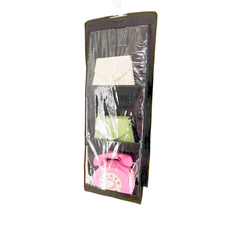 6 Pocket Hanging Handbag Organizer for Wardrobe Closet Transparent Storage Bag Door Wall Clear Sundry Shoe Bag with Hanger Pouch
6 Pocket Hanging Handbag Organizer for Wardrobe Closet Transparent Storage Bag Door Wall Clear Sundry Shoe Bag with Hanger Pouch