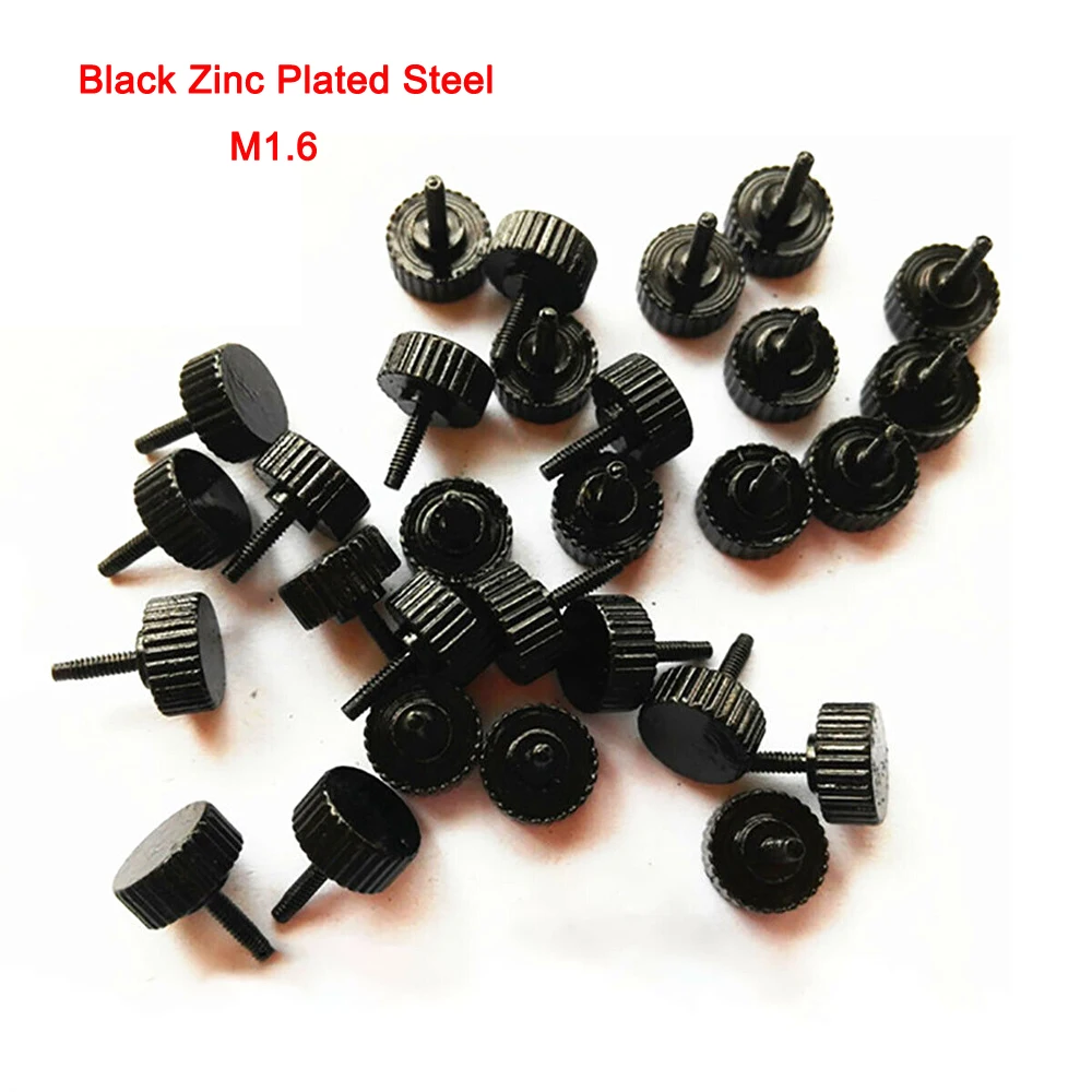 Black Zinc Computer PC Case Hand Tighten Turn Knob Bolts Flat Head Step Knurled Thumb Screw M1.6
Black Zinc Computer PC Case Hand Tighten Turn Knob Bolts Flat Head Step Knurled Thumb Screw M1.6