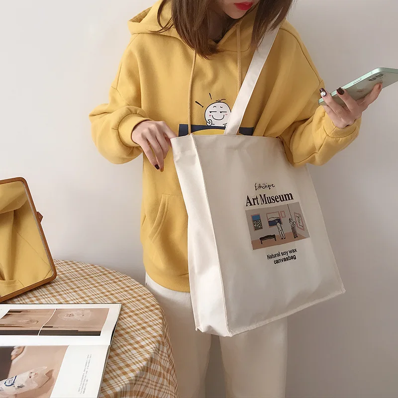 Women Canvas Shopping Bag Oil Painting Books Bag Female Cotton Cloth Shoulder Bag Eco Handbag Tote Reusable Grocery Shopper Bags
Women Canvas Shopping Bag Oil Painting Books Bag Female Cotton Cloth Shoulder Bag Eco Handbag Tote Reusable Grocery Shopper Bags