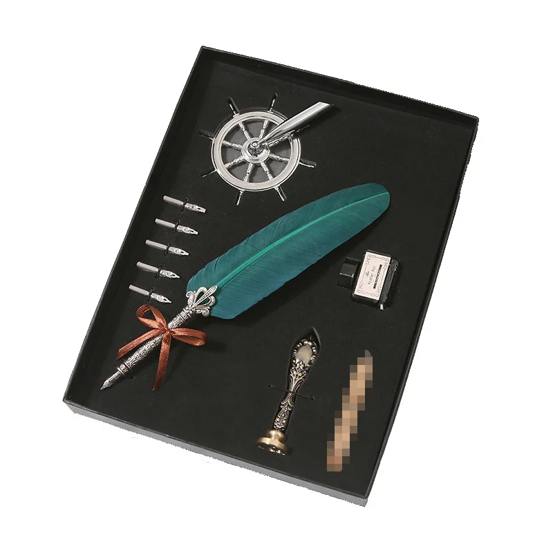 Fountain Pen Ink Gift Box European Style Retro Quill Set Students Business Gift Feather Pen Stationery Office Supplies
Fountain Pen Ink Gift Box European Style Retro Quill Set Students Business Gift Feather Pen Stationery Office Supplies