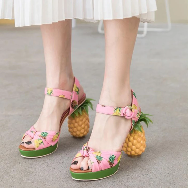 12cm High Heels Sandals Summer Women Beach Chunky Shoes Pineapple Platform Shoes Fish Toe Pumps Pink Bohemia Ankle Strap Sandals
12cm High Heels Sandals Summer Women Beach Chunky Shoes Pineapple Platform Shoes Fish Toe Pumps Pink Bohemia Ankle Strap Sandals