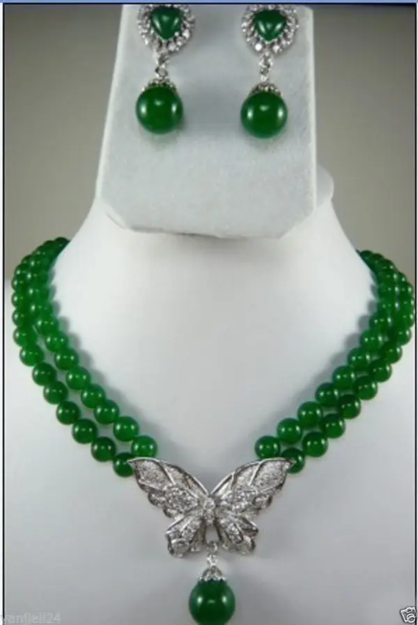 Jewelry 001144 Fancy green jade necklace Earring set
Jewelry 001144 Fancy green jade necklace Earring set