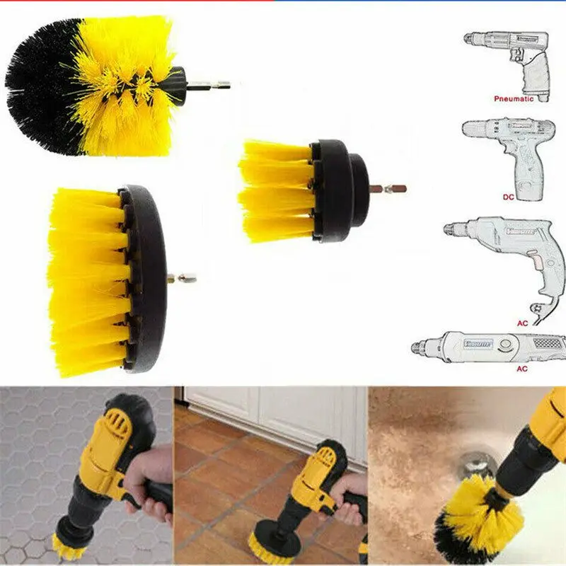 Kit Power Scrubber 3Pcs Cleaning Scrub Brush Drill Attachment Brushes Grout Tile
Kit Power Scrubber 3Pcs Cleaning Scrub Brush Drill Attachment Brushes Grout Tile