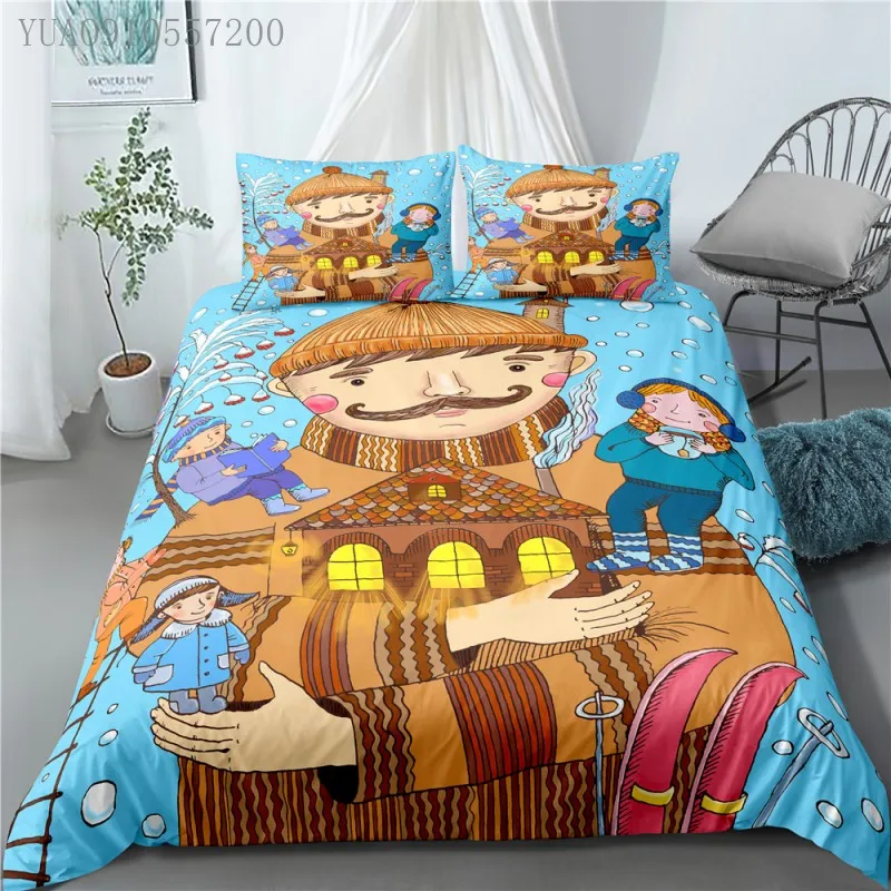 Комплект постельного белья с изображением героев мультфильмов 
Комплект постельного белья с изображением героев мультфильмов