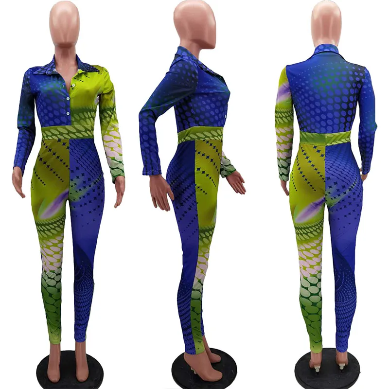 HAOYUAN Sexy Tie Dye Print Rompers Womens Jumpsuit Button Long Sleeve One Piece Club Outfits Fall Clothing Streetwear Overalls
HAOYUAN Sexy Tie Dye Print Rompers Womens Jumpsuit Button Long Sleeve One Piece Club Outfits Fall Clothing Streetwear Overalls