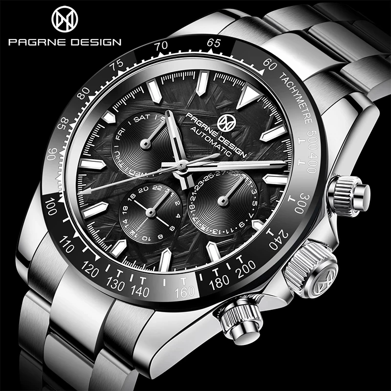 PAGRNE DESIGN 40mm Men Mechanical Watches Top Brand Stainless Steel Sports Waterproof Watch Sapphire Glass Automatic Men's Watch
PAGRNE DESIGN 40mm Men Mechanical Watches Top Brand Stainless Steel Sports Waterproof Watch Sapphire Glass Automatic Men's Watch