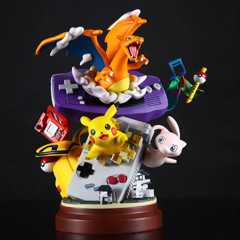 Новинка 2021 аниме статуя из смолы Gameboy Пикачу Mewtwo Charizard экшн-фигурка Dreamlike Покемон