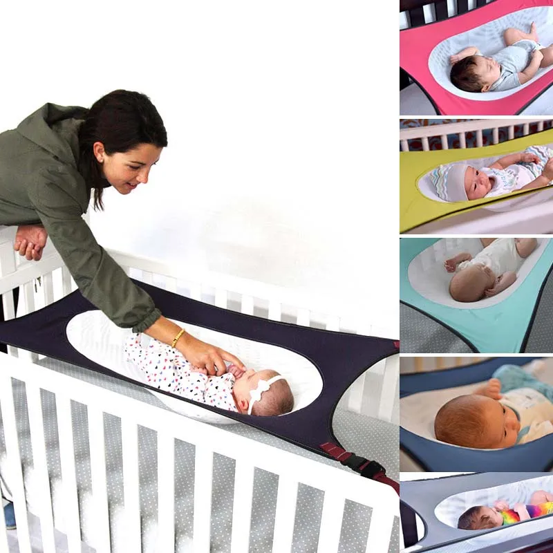 

Infant Baby Hammock Newborn Adjustable Kids Safe Sleeping Bed Detachable Baby Cot Crib Swing Elastic Net Hammock Baby Accessorie